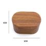 Walnut Oval Jewelry Boxes Vintage Wooden Necklace Earrings Ring Boxes Flannel Hand Jewelry Pair Ring Storage Box