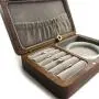 Boutique black walnut cloth pocket jewelry storage boxes ring small bracelet earrings earrings necklace storage boxes wooden gift box