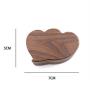 Double love black walnut solid wood jewelry storage boxes personality creative Chinese style wooden ring boxes heart-shaped ring box