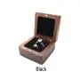 Square rounded solid wood ring boxes black walnut flannel lined ring jewelry boxes small earring box
