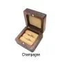 Square rounded solid wood ring boxes black walnut flannel lined ring jewelry boxes small earring box