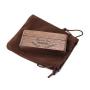 Solid wood black walnut long pair ring boxes laser wedding proposal diamond ring ring storage boxes packaging flannel bag