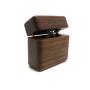 Double brass hinge magnetic suction lighter ring boxes black walnut pair ring jewelry storage boxes small earrings earrings packaging