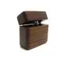 Double brass hinge magnetic suction lighter ring boxes black walnut pair ring jewelry storage boxes small earrings earrings packaging Double brass hinge magnetic suction lighter ring boxes black walnut pair ring jewelry storage boxes small earrings earrings packaging