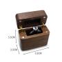 Double brass hinge magnetic suction lighter ring boxes black walnut pair ring jewelry storage boxes small earrings earrings packaging