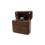 Double brass hinge magnetic suction lighter ring boxes black walnut pair ring jewelry storage boxes small earrings earrings packaging