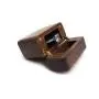 Double brass hinge magnetic suction lighter ring boxes black walnut pair ring jewelry storage boxes small earrings earrings packaging Double brass hinge magnetic suction lighter ring boxes black walnut pair ring jewelry storage boxes small earrings earrings packaging