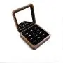 Large capacity walnut jewelry boxes portable flannel lined jewelry storage boxes ring watch jewelry box