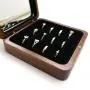 Large capacity walnut jewelry boxes portable flannel lined jewelry storage boxes ring watch jewelry box
