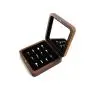 Large capacity walnut jewelry boxes portable flannel lined jewelry storage boxes ring watch jewelry box