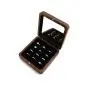 Large capacity walnut jewelry boxes portable flannel lined jewelry storage boxes ring watch jewelry box