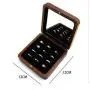 Large capacity walnut jewelry boxes portable flannel lined jewelry storage boxes ring watch jewelry box