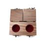 Double open walnut boxes wooden pair ring gift boxes jewelry diamond ring boxes ring boxes horn lock MRMRS