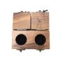 Double open walnut boxes wooden pair ring gift boxes jewelry diamond ring boxes ring boxes horn lock MRMRS