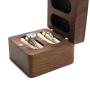 Walnut boxes heightened ring jewelry storage jewelry pair ring jewelry wooden storage boxes diamond ring box