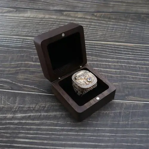 Individual League Champion Ring Jewelry Storage Boxes Black Walnut Large Size Ring Boxes Necklace Packaging Box Individual League Champion Ring Jewelry Storage Boxes Black Walnut Large Size Ring Boxes Necklace Packaging Box