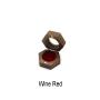 Black Walnut Wooden Engagement Ring Bearer Box, Solid Wood Square Double Rings Boxes for Wedding Ceremony Rings Storage