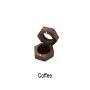 Black Walnut Wooden Engagement Ring Bearer Box, Solid Wood Square Double Rings Boxes for Wedding Ceremony Rings Storage