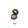 Black Walnut Wooden Engagement Ring Bearer Box, Solid Wood Square Double Rings Boxes for Wedding Ceremony Rings Storage