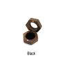 Black Walnut Wooden Engagement Ring Bearer Box, Solid Wood Square Double Rings Boxes for Wedding Ceremony Rings Storage