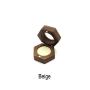 Black Walnut Wooden Engagement Ring Bearer Box, Solid Wood Square Double Rings Boxes for Wedding Ceremony Rings Storage