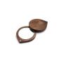 Factory direct supply of wooden high-definition small mirror convenient handheld magnetic suction mirror round rotating beauty gift makeup mirror