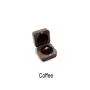 Black Walnut Wooden Engagement Ring Bearer Box, Solid Wood Square Double Rings Boxes for Wedding Ceremony Rings Storage
