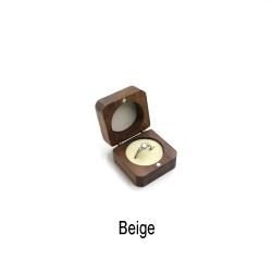 Black Walnut Wooden Engagement Ring Bearer Box, Solid Wood Square Double Rings Boxes for Wedding Ceremony Rings Storage