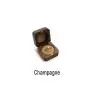 Black Walnut Wooden Engagement Ring Bearer Box, Solid Wood Square Double Rings Boxes for Wedding Ceremony Rings Storage