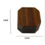 Black Walnut Wooden Engagement Ring Bearer Box, Solid Wood Square Double Rings Boxes for Wedding Ceremony Rings Storage