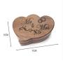 Double love proposal ring boxes black walnut solid wood pair ring jewelry storage boxes diamond ring boxes laser MR+MRS