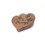 Double love proposal ring boxes black walnut solid wood pair ring jewelry storage boxes diamond ring boxes laser MR+MRS