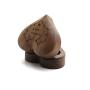 Forever Love embossed love engagement ring pair ring boxes laser laser black walnut wood ring box