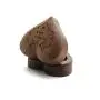 Forever Love embossed love engagement ring pair ring boxes laser laser black walnut wood ring box