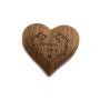 Forever Love embossed love engagement ring pair ring boxes laser laser black walnut wood ring box