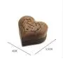 Forever Love embossed love engagement ring pair ring boxes laser laser black walnut wood ring box