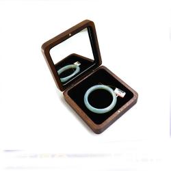 Jewelry set boxes walnut bracelet jewelry wooden boxes laser ogo bracelet packaging acrylic with mirror