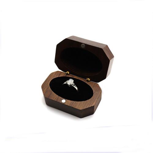 Proposal ring boxes wedding ceremony single ring double ring storage boxes light luxury creative retro wooden high-end diamond ring box