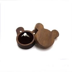 Solid wood mini jewelry boxes retro wooden necklace earrings ring light luxury exquisite hand jewelry portable storage box