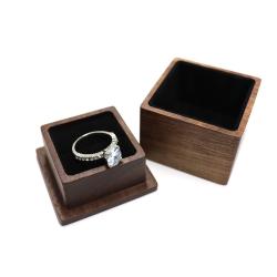 Wooden boxes walnut heaven and earth cover jewelry storage proposal ring pair ring jewelry diamond ring gift boxes jewelry box