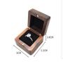 Proposal square chamfered single ring boxes black vintage solid wood jewelry packaging gift boxes ring ear stud necklace box