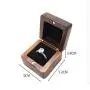 Proposal square chamfered single ring boxes black vintage solid wood jewelry packaging gift boxes ring ear stud necklace box