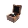 Proposal square chamfered single ring boxes black vintage solid wood jewelry packaging gift boxes ring ear stud necklace box