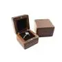 Proposal square chamfered single ring boxes black vintage solid wood jewelry packaging gift boxes ring ear stud necklace box