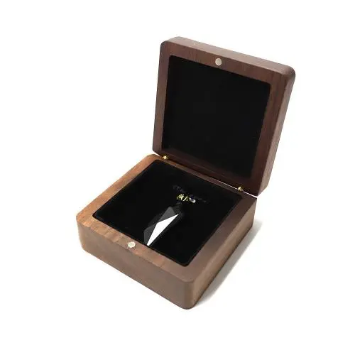 Black walnut pendant gift jewelry packaging boxes solid wood wooden marriage proposal necklace storage gift boxes jewelry boxes wooden box