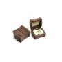 Square Fashion Black Walnut Ring Boxes Jewelry Boxes Creative Wooden Ring Boxes Jewelry Storage Boxes Flannel Lining