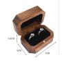 Wedding proposal pair ring boxes black walnut solid wood diamond ring ring boxes jewelry packaging wooden boxes ear stud earring box