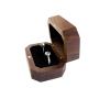 Wedding proposal pair ring boxes black walnut solid wood diamond ring ring boxes jewelry packaging wooden boxes ear stud earring box