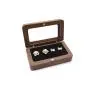 Factory direct jewelry packaging boxes solid wood black walnut earrings earrings earrings jewelry boxes storage window