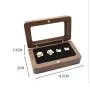 Factory direct jewelry packaging boxes solid wood black walnut earrings earrings earrings jewelry boxes storage window